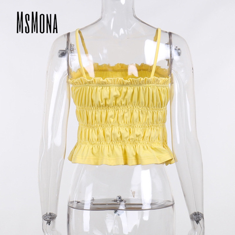 Áo Tank Top Hai Dây Màu Trơn Dáng Ôm Thời Trang 2023 Cho Nữ