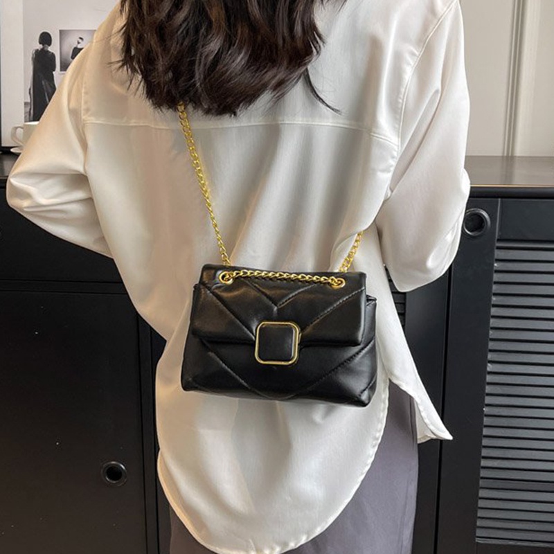 Túi Đeo Chéo Vai Hình Thoi Dây Mắt Xích Thời Trang Dành Cho Nữ