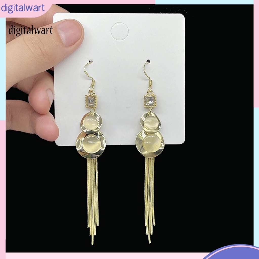 Kỹ Thuật Số| 1 Đôi Bông Tai Hình Hồ Lô Đính Đá Opal