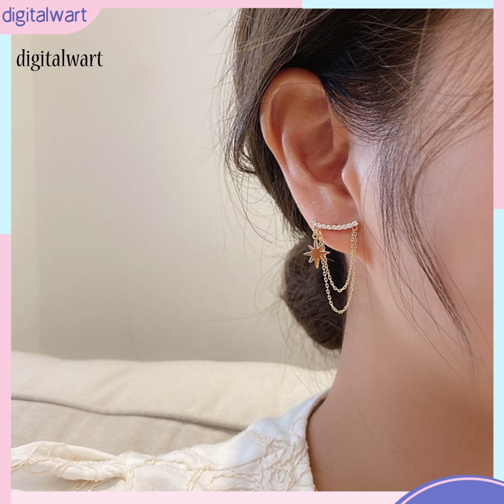 Kỹ Thuật Số| 1 Đôi Bông Tai Tua Rua Đính Đá Lấp Lánh Dành Cho Nữ