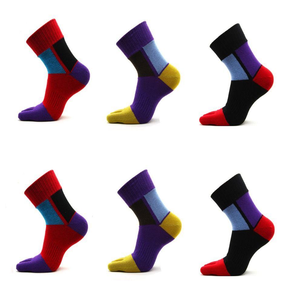 Vớ Cotton Hữu Cơ Năm Ngón Chống Mồ Hôi Thời Trang Cho Nam Cỡ EU 38-44