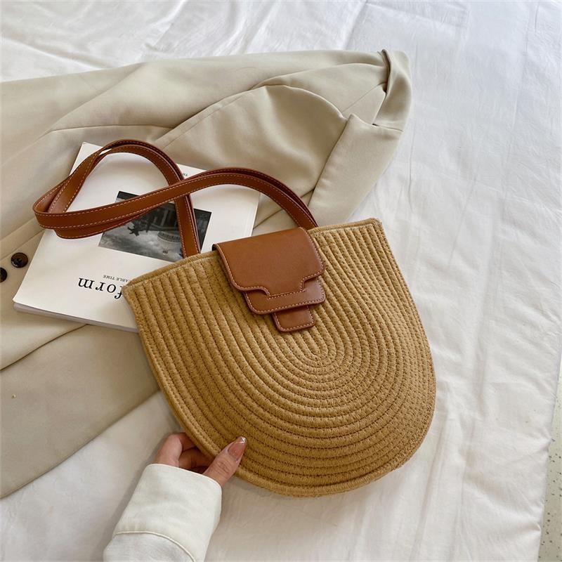 Túi Xách Bucket Đan Rơm Thời Trang Mùa Hè 2022 Mới Mẻ Cho Nữ