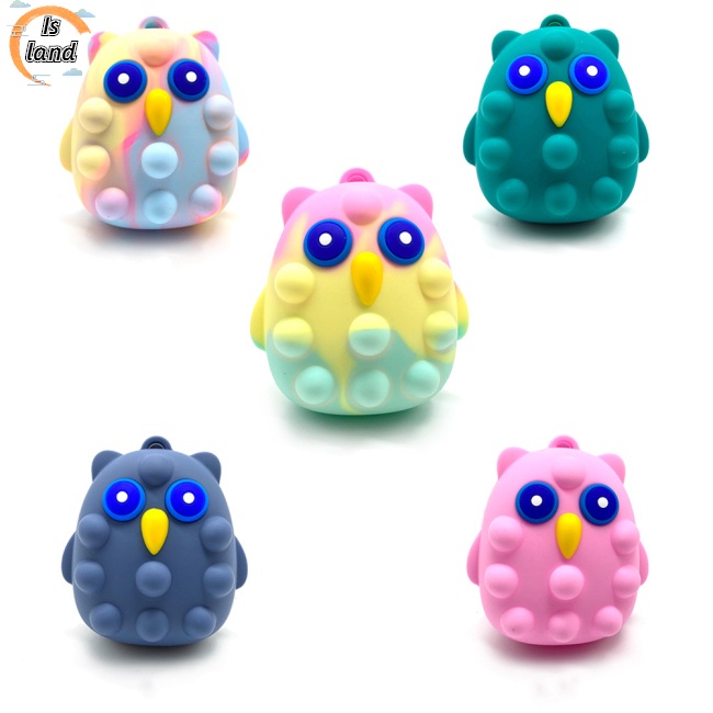 Đồ Chơi Nắn Bóp Đàn Hồi Giảm stress Hình Cú Mèo 3d