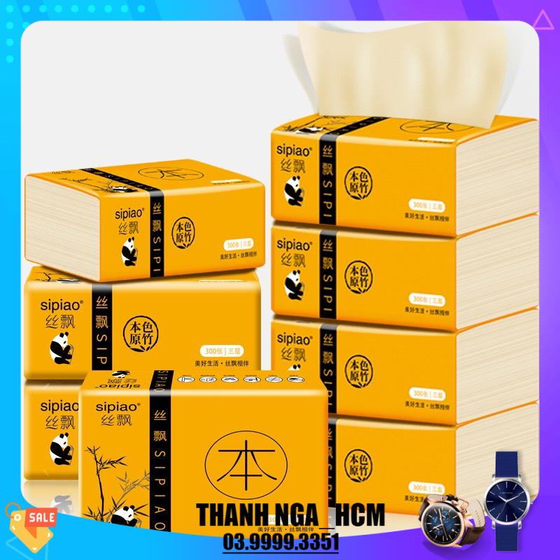 Thùng 30 gói Giấy ăn Hình Gấu Trúc Siêu Dai, Siêu mềm, Siêu thấm ,Hàng chuẩn