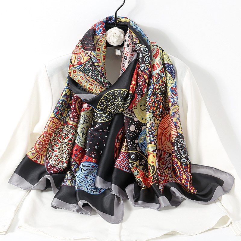 Khăn Choàng Lụa Satin 180 * 90CM Thời Trang Âu Mỹ 2023