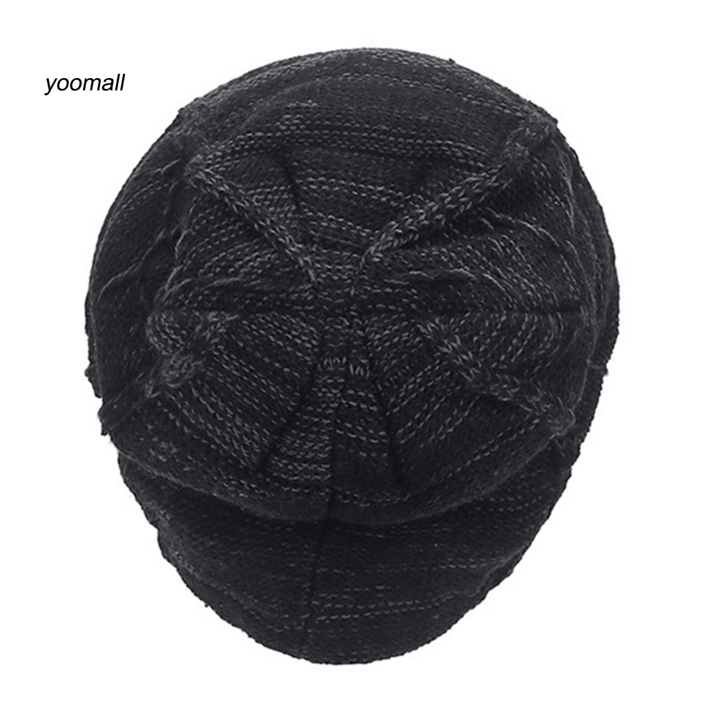 Set Mũ Beanie Và Khăn Choàng Cổ Dệt Kim Giữ Ấm Mùa Đông Cho Nam Nữ