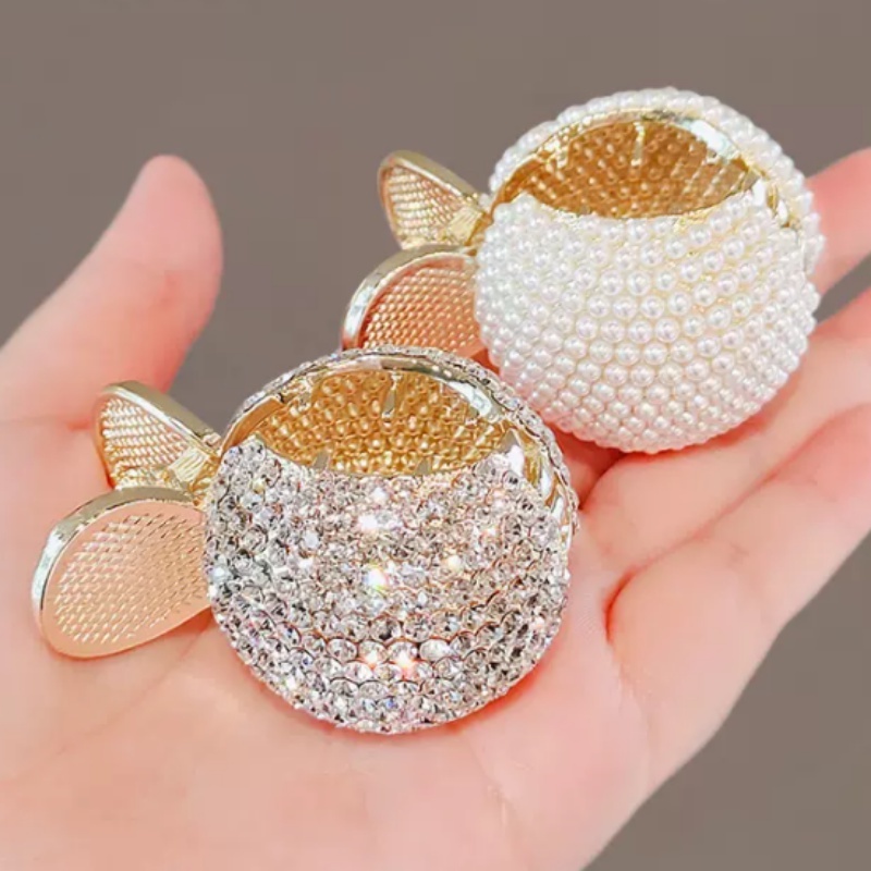 Kẹp Tóc Kim Loại Đính Đá Và Ngọc Trai Thời Trang Cho Nữ