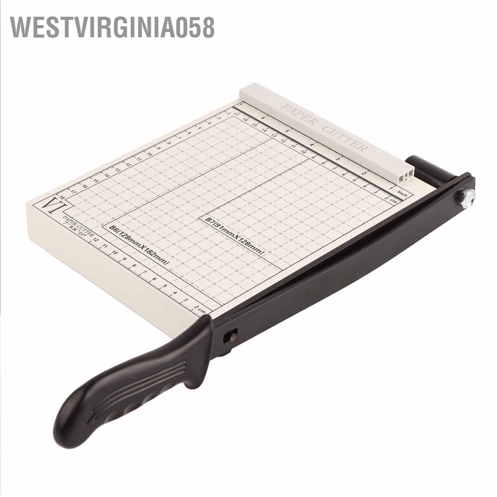 Westvirginia058 Máy cắt giấy thủ công Tông đơ A5 sạch chính xác với thước định vị tay cầm vòng cung cho văn phòng trường học