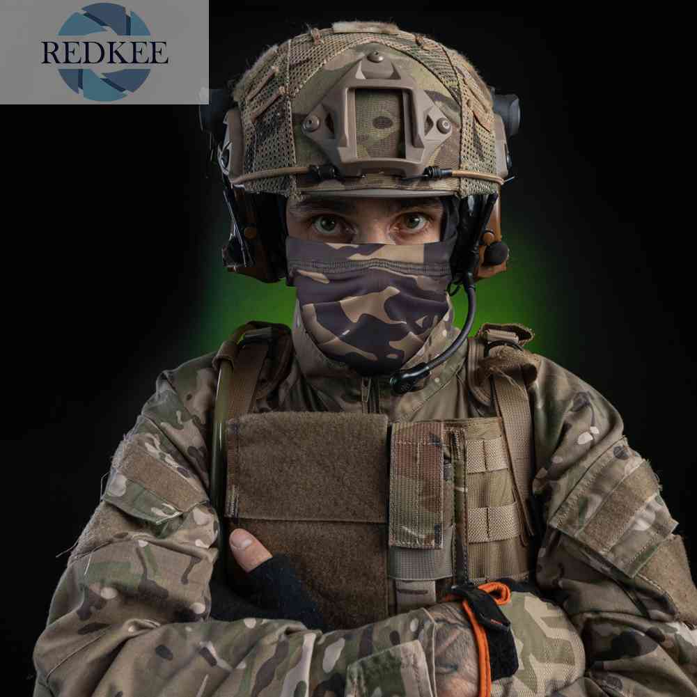 Khẩu Trang Che Phủ Cổ Họa Tiết Rằn Ri Dùng Khi Đạp Xe Ngoài Trời