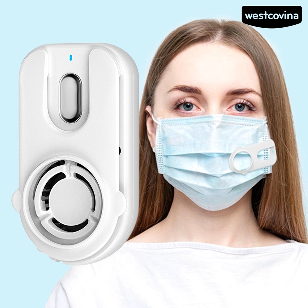 W🅢Quạt 300mAh Có Kẹp Rảnh Tay Không Cánh Giảm Tiếng Ồn Sạc Lại Được Tiện Dụng