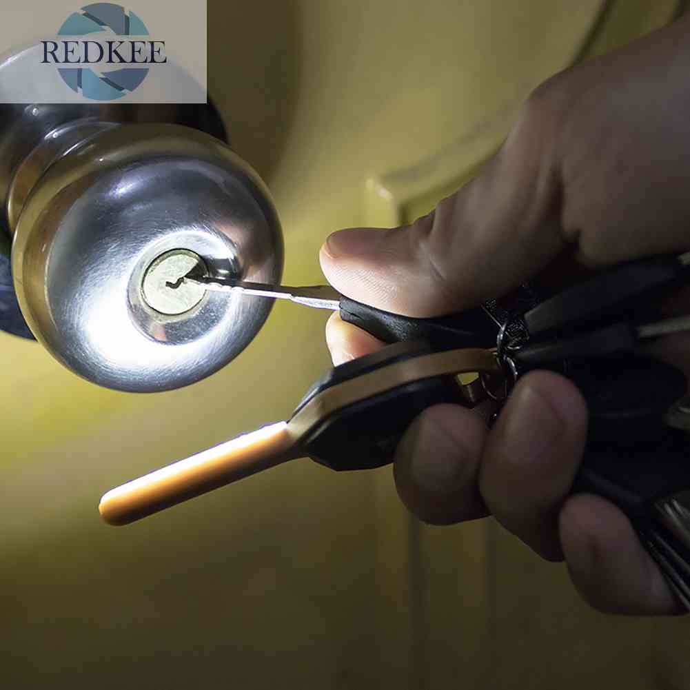 Móc Khóa Đèn Pin LED COB Mini Hình Chìa Khóa