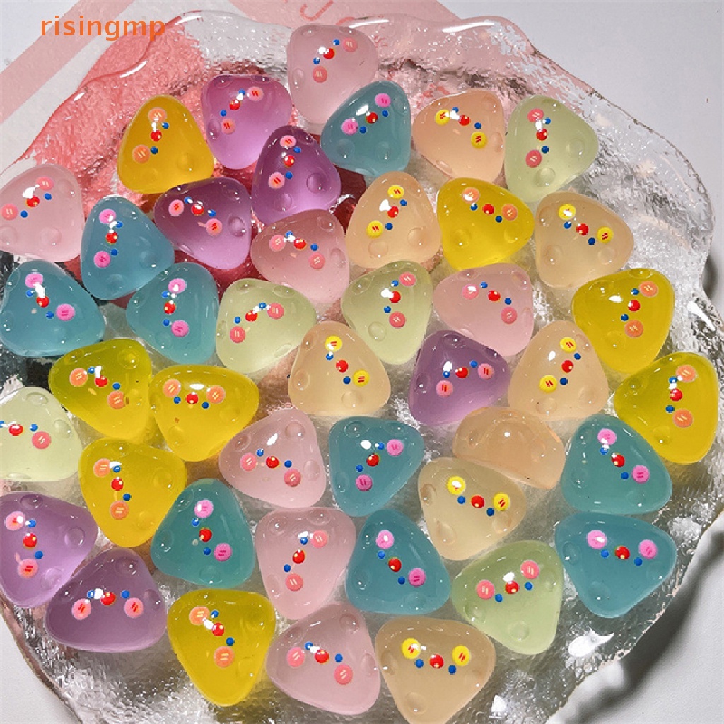 Set 5 Đồ trang trí Phô Mai Hoạt Hình Dạ Quang Trang Trí Tiểu Cảnh DIY