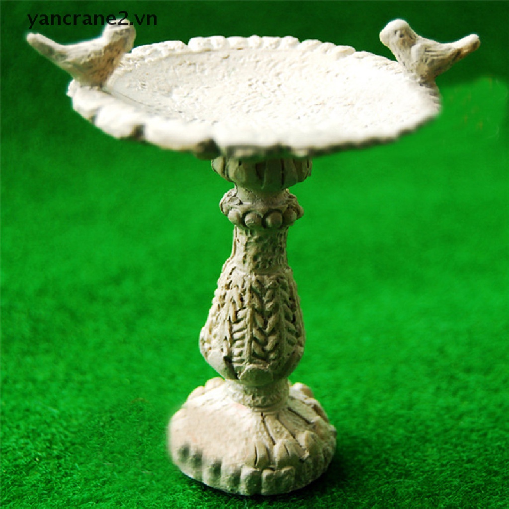 Đài Phun Nước Tắm Chim Bằng Nhựa Resin Tỉ Lệ 1: 12 Trang Trí Nhà Búp Bê / Tiểu Cảnh / Sân Vườn yancrane2.vn