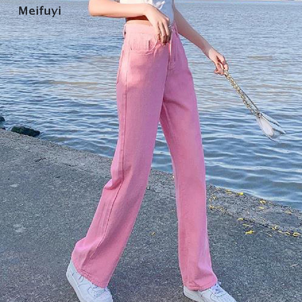 Quần Jeans Baggy Lưng Cao Ống Rộng Phong Cách Vintage Đường Phố Cho Nữ Y2k