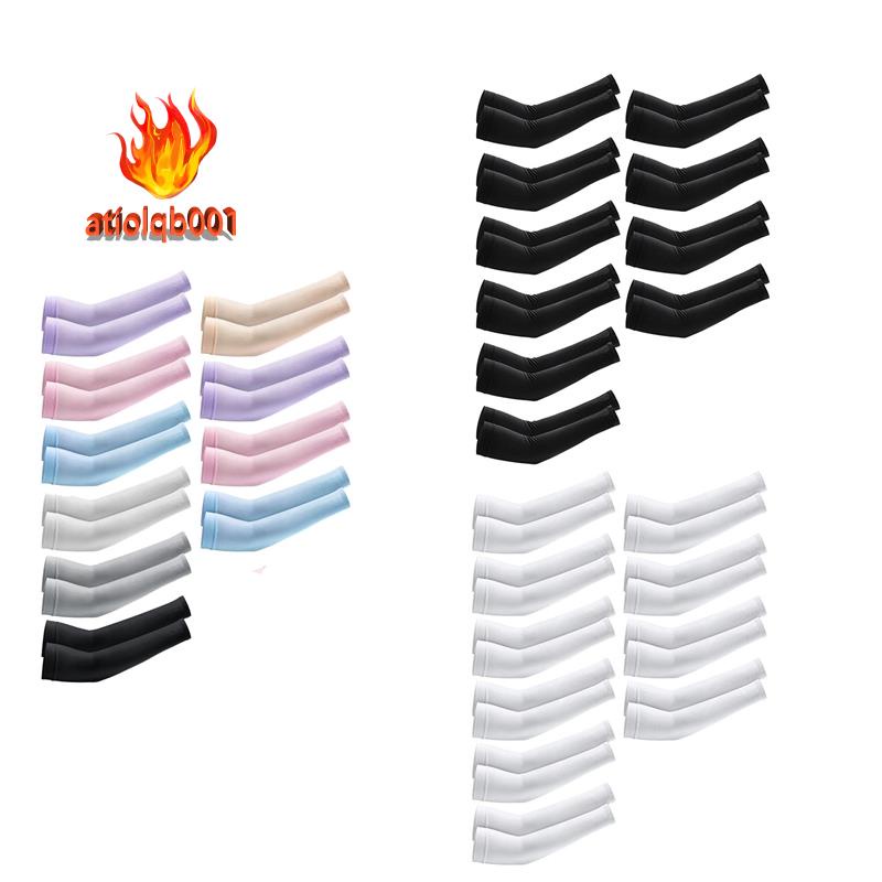 1 Cặp Găng Cánh Tay Giữ Ấm Chống Tia UV Màu Sắc Ngẫu Nhiên Tiện Dụng Khi Chạy Bộ / Đi Xe Đạp / Leo Núi