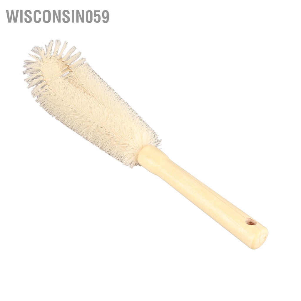 Wisconsin059 Bàn chải làm sạch bình sữa tay cầm dài bằng gỗ nhà bếp siêu 30cm cho chai rượu thủy tinh Máy đậu nành xay sinh tố