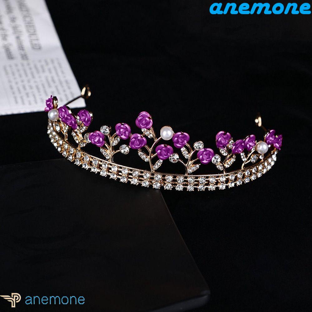 Băng Đô Cài Tóc Họa Tiết Hoa Hồng Phong Cách Công Chúa Cho Nữ|Băng Đô Vương Miện