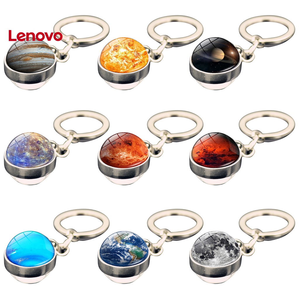 Móc Khóa Quả Cầu Thủy Tinh Hai Mặt Hình Hoa Hướng Dương Hệ Mặt Trời Trang Trí Điện Thoại