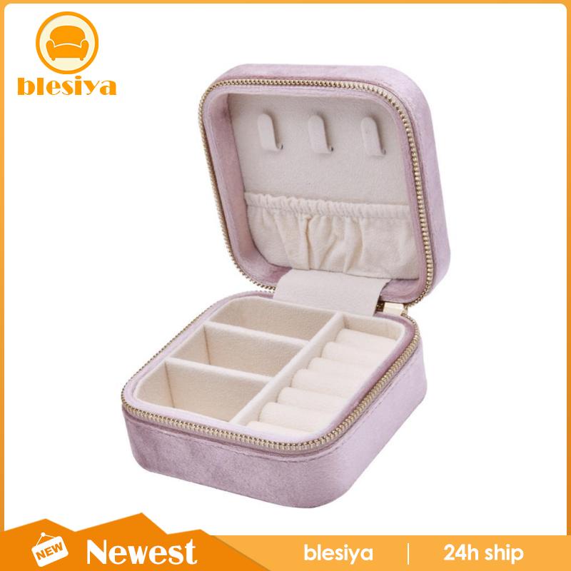 Hộp Đựng Trang Sức Hai Tầng Có Khóa Kéo Tiện Dụng