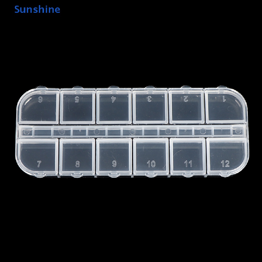 1 Hộp Nhựa Đựng 12 Ngăn Chỉnh Hình Dây Buộc Tiện Dụng