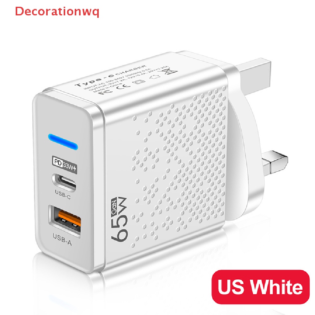 Cốc Sạc Nhanh 65W USB Chuyên Dụng Cho iPhone Xiaomi 12 Samsung Huawei USB QC 3.0 Mới
