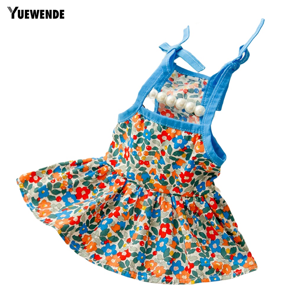 Đầm In Hoa Siêu Nhẹ Thoáng Khí Thời Trang Mùa Hè Xinh Xắn Cho Thú Cưng