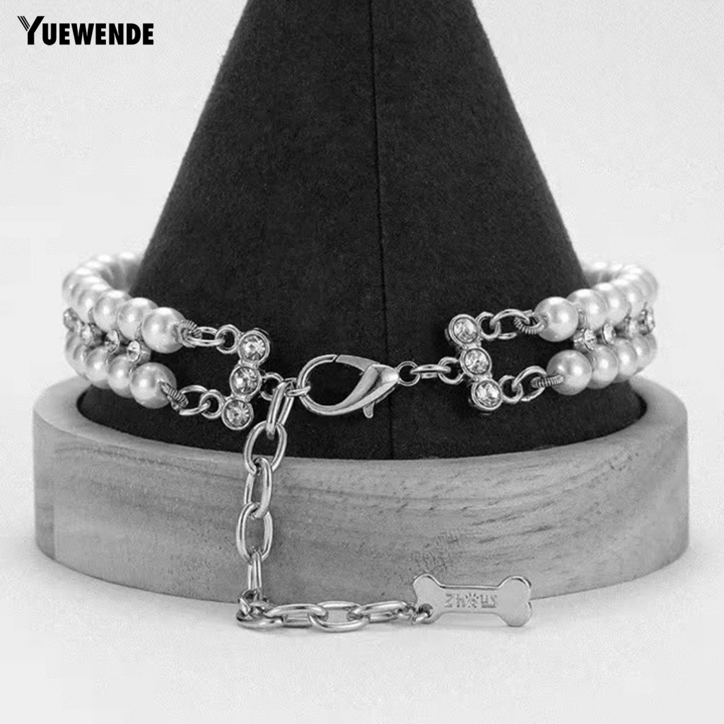 Vòng Cổ Đính Ngọc Trai Giả Tinh Tế Dành Cho Thú Cưng Cỡ Nhỏ / Vừa / Nhỏ