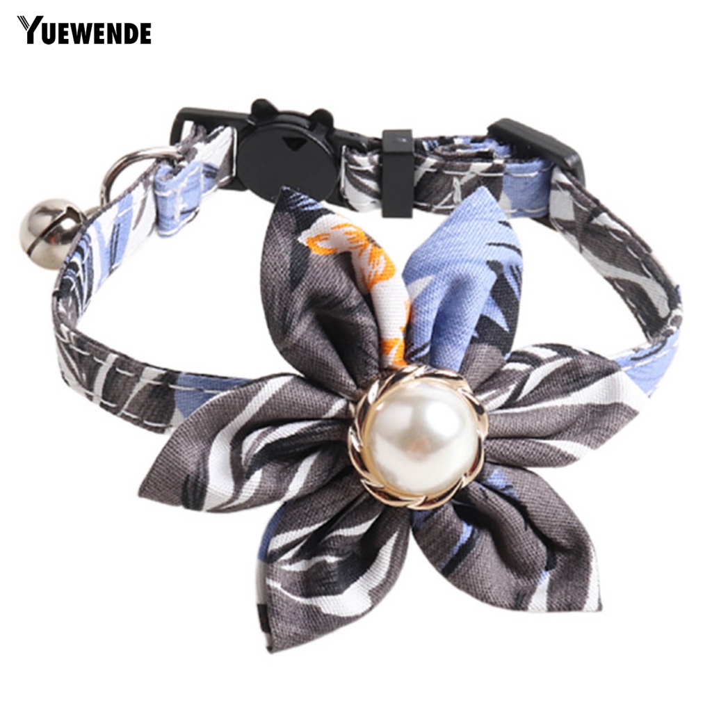 Ye.b Vòng Cổ Hoa Vải Đính Ngọc Trai Nhân Tạo Có Thể Điều Chỉnh Tập Trung Cho Chó Cưng