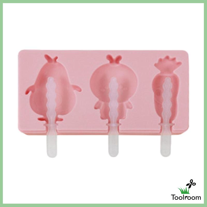 Bộ Dụng Cụ Làm Kem Que Hình Hoạt Hình Dễ Thương Tháo Rời Được