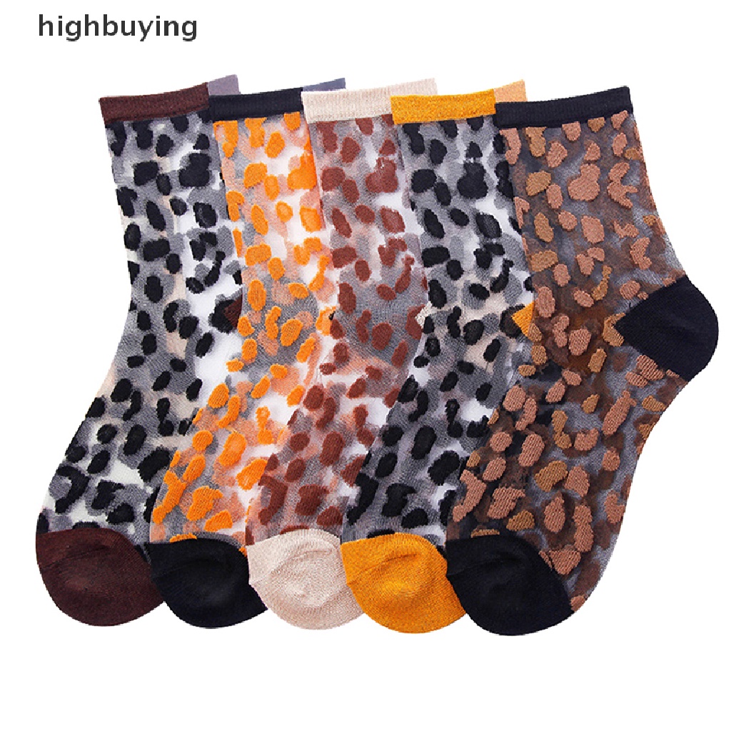 1 Đôi Tất Lưới Họa Tiết Da Báo Cá Tính Cho Nữ