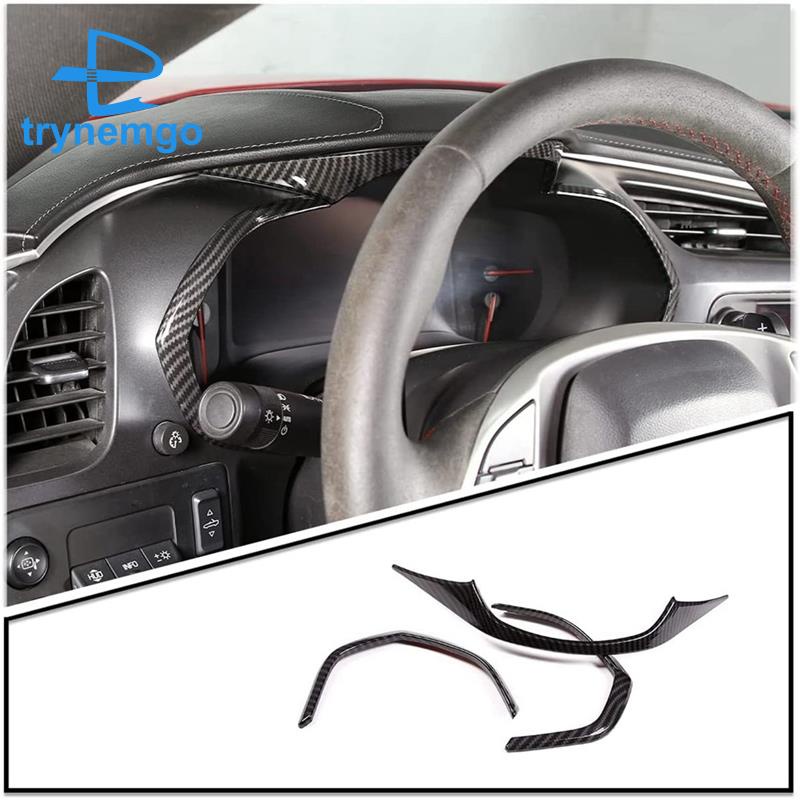 Miếng Dán Bảng Điều Khiển Bằng ABS In Họa Tiết Sợi Carbon Cho Chevrolet Corvette C7 2014 2015 2016 2017 2018 2019