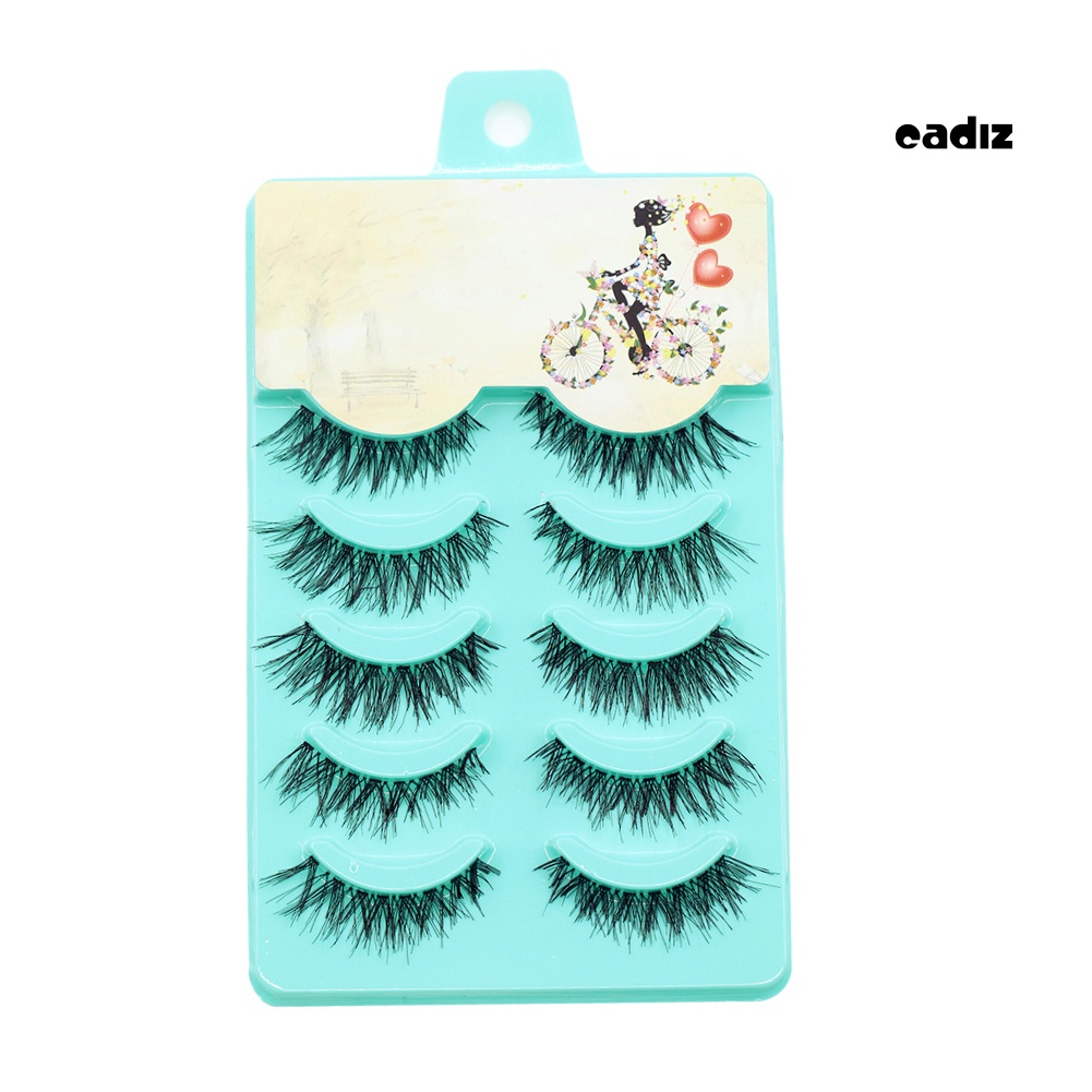 Set 5 Cặp Lông Mi Giả Mềm Mại Tự Nhiên Handmade Dành Cho Trang Điểm
