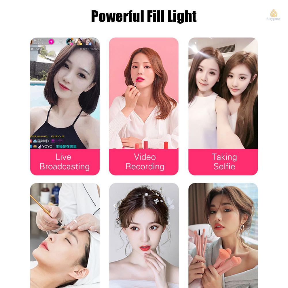 Vòng Đèn LED 10 Inch 3000K-6000K 10 Cấp Độ Điều Chỉnh Được 3 Màu Kèm Giá Đỡ Điện Thoại Đầu Bi Hỗ Trợ Live Stream Trang Điểm Chụp Ảnh Selfie