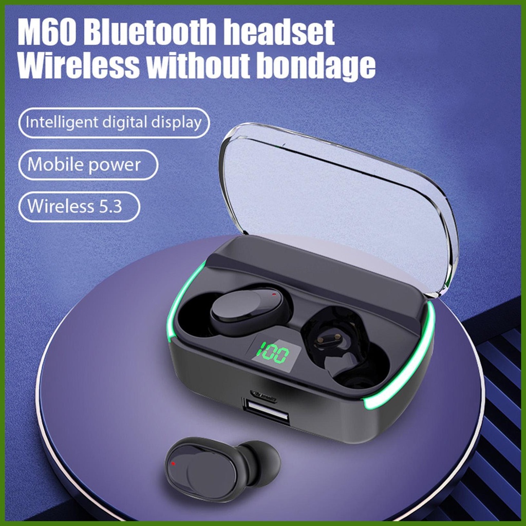 Tai Nghe Nhét Tai Không Dây 5.3 Pin Dài Màn Hình Kỹ Thuật Số Phong Cách Thể Thao