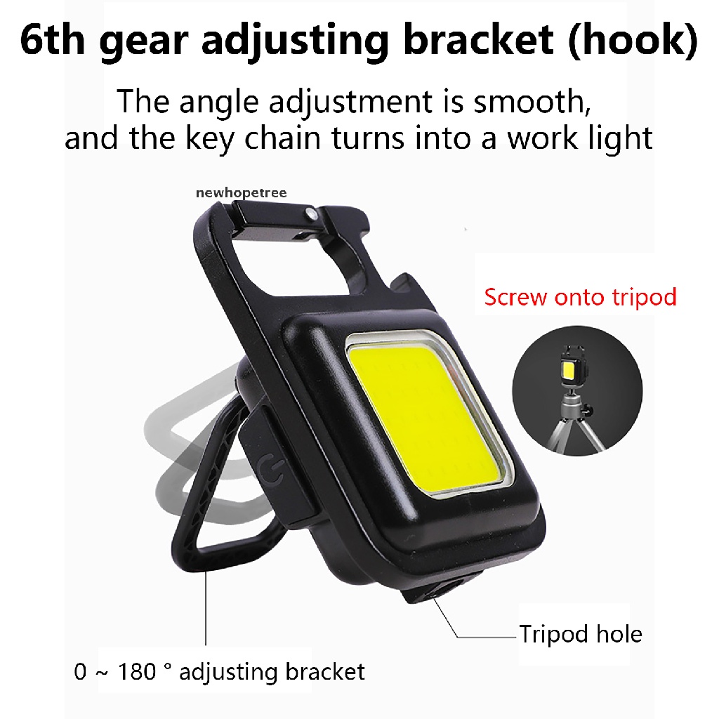 Đèn COB Mini Sạc USB Dạng Móc Khóa Tiện Lợi