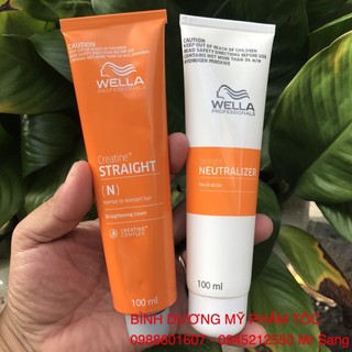 Bộ thuốc duỗi �tóc Wella Creatine Straight 100ml x2 ( mới) 2026