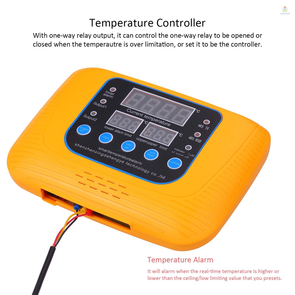 Thiết Bị Kiểm Soát Nhiệt Độ Chuông Báo Kỹ Thuật Số Thông Minh Với Cảm Biến Nhiệt Với Đầu Ra Một Chiều 180V-2