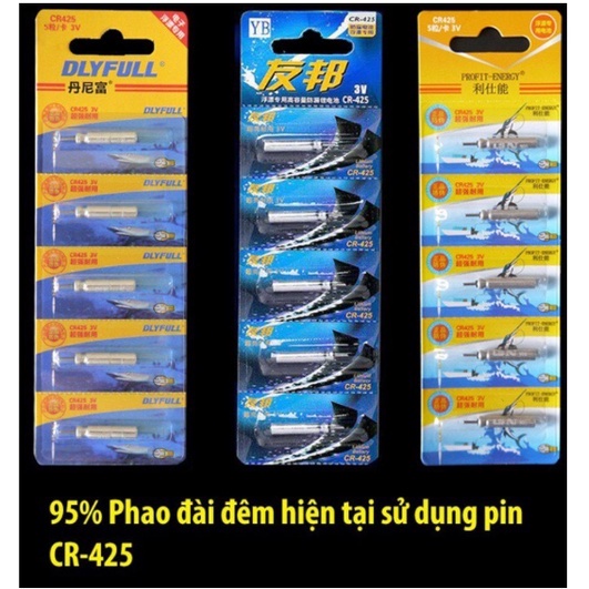 Pin Điện Tử CR-425  Lắp Phao Câu Đài Câu Đêm PIN-CR-425, Pin Phao Đêm