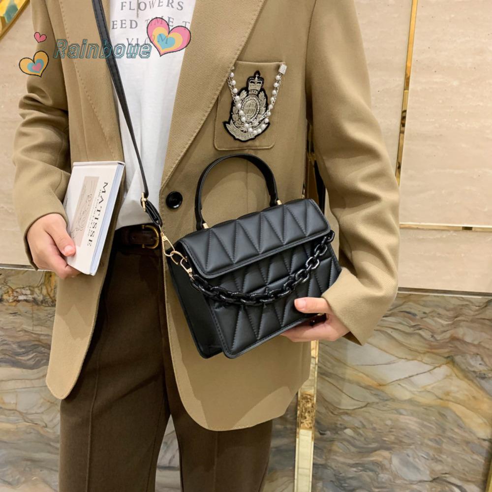 Túi Xách Đeo Vai Họa Tiết Sọc Cầu Vồng Thời Trang Sành Điệu Cho Nữ