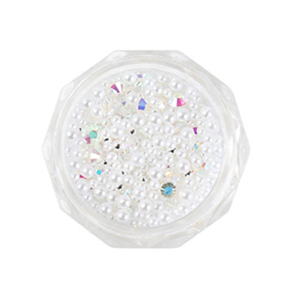 1 Bộ Hạt Charm Lấp Lánh Bằng Thép Trang Trí Móng Tay DIY