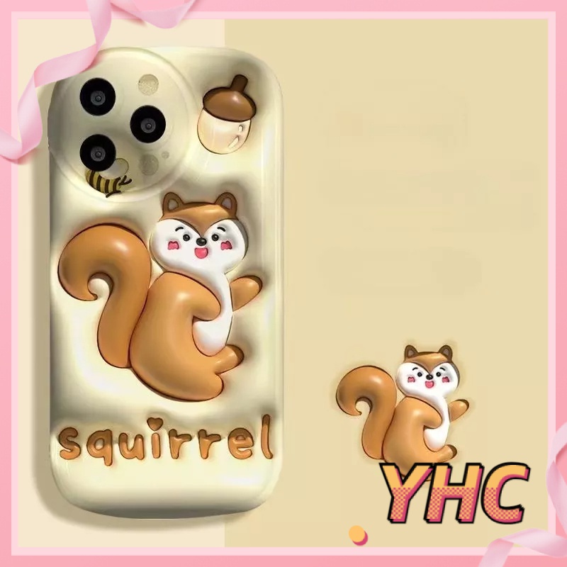 Ốp lưng iPhone Hiệu ứng mặt phẳng 3D vỏ bong bóng giảm xóc sóc nhỏ được áp dụng Cho Iphone 6 / 6S / 6splus / se / 7 / 7plus / 8 / 8plus / X / xs / xsmax / 11 / 12 / 13 / 14 / plus / pro / pro Max-5069