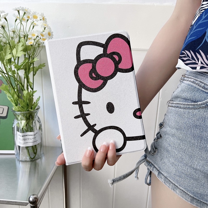 Bao Da Máy Tính Bảng Họa Tiết Hello Kitty Dễ Thương Dành Cho Ipad 9 34cm Air 5 10.9 Pro 9.7 / 11