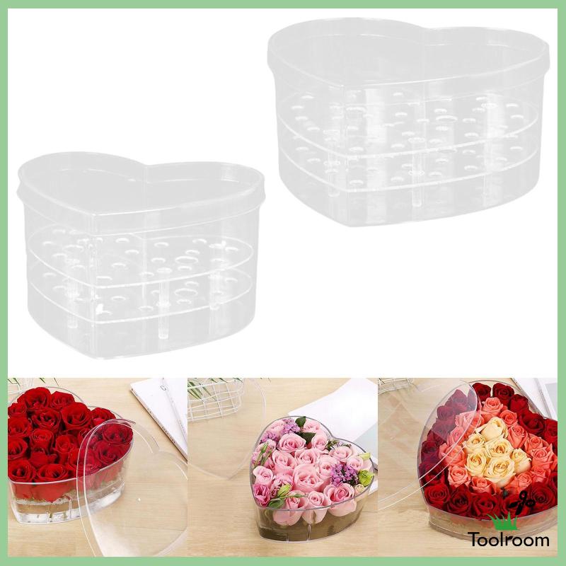 Hộp Hoa Acrylic Có Nắp Đậy Dùng Làm Đạo Cụ Chụp Ảnh Phù Dâu