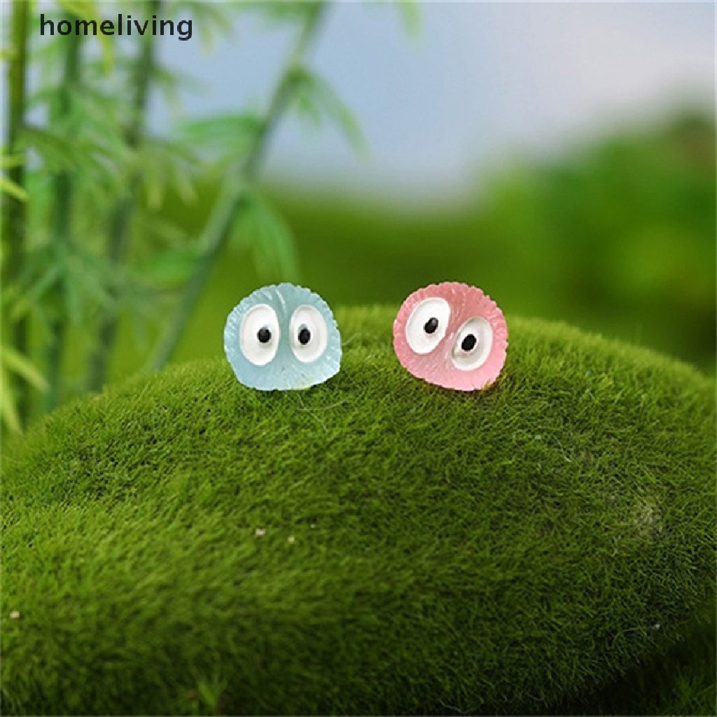 Bộ 5 Bùi Nhùi Mini Màu Đen Dạ Quang Trang Trí Tiểu Cảnh