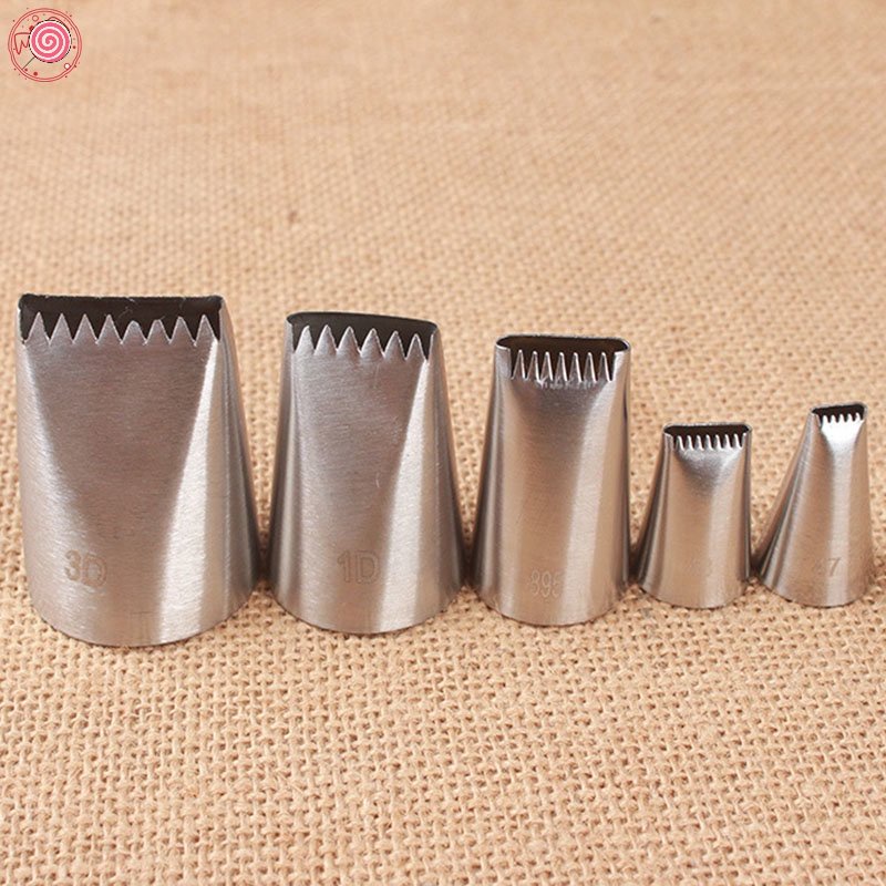 Set 5 Đầu Bắt Bông Kem Bằng Thép Không Gỉ