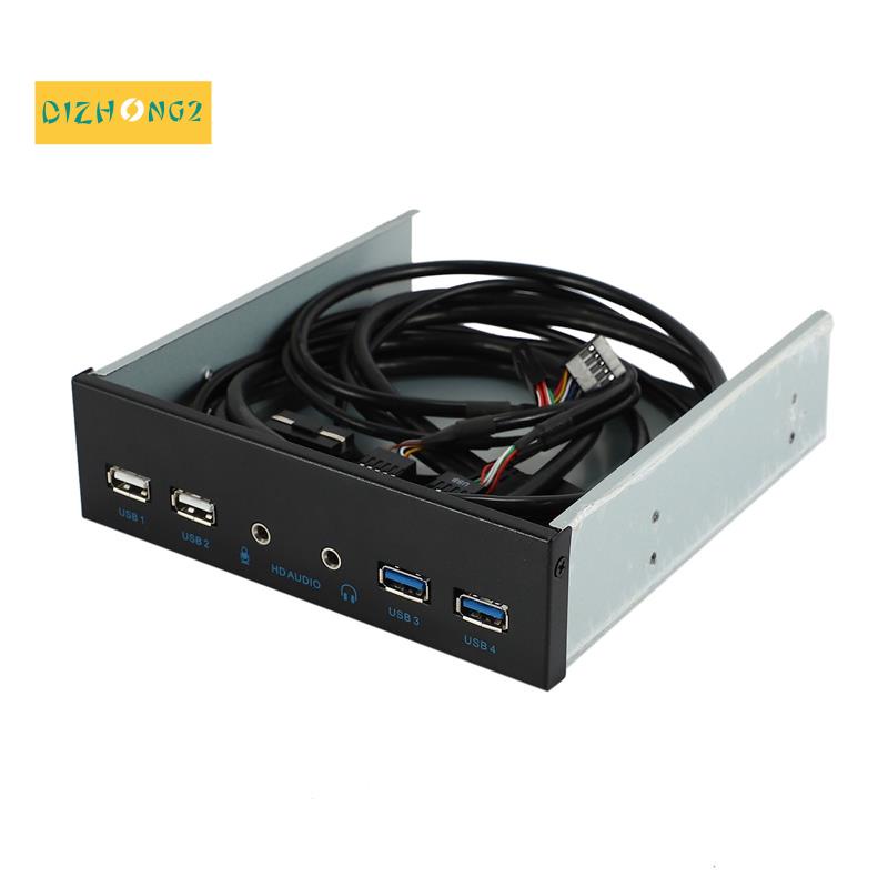 Bảng Điều Khiển Usb 5.25 Inch 2 Cổng Usb 3.0 Và 2 Cổng Usb 2.0 Với Cổng Âm Thanh Hd 20 Pin Kết Nối Âm Thanh