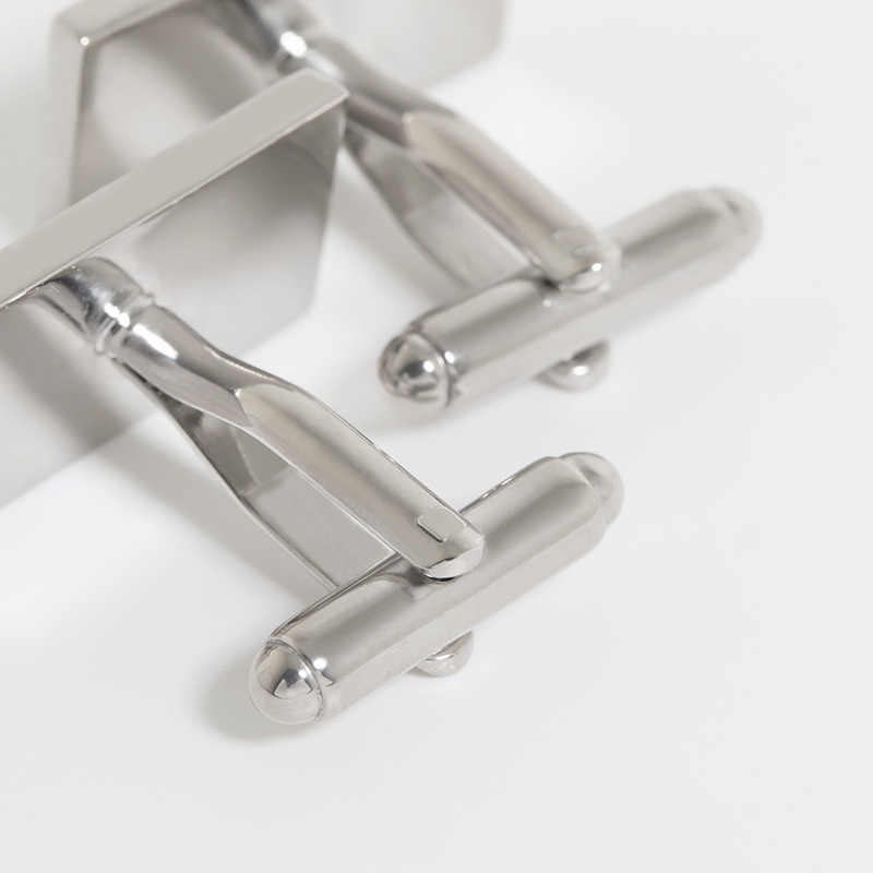 Khuy Măng Sét Kim Loại Tráng Men Màu Trắng Đen Hình Đàn Piano Cho Nam