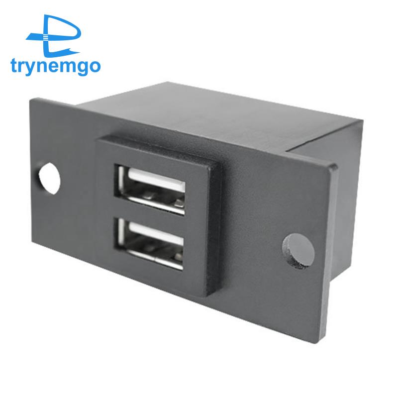 Ổ Cắm Sạc Hai Cổng USB Có Đèn LED 4.8A 12V Chống Nước Thông Dụng Cho Xe Hơi RV