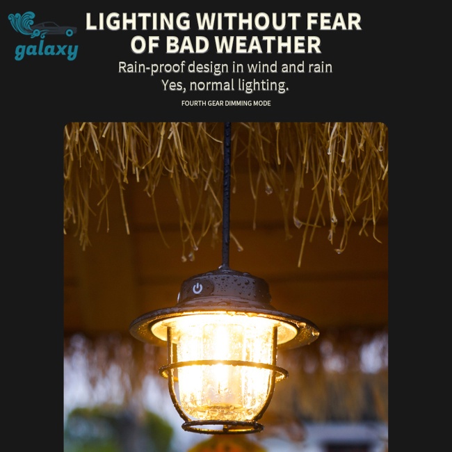 Galaxy Đèn Led Usb Phong Cách Retro Có Tay Cầm Tiện Dụng Mang Theo Du Lịch Cắm Trại