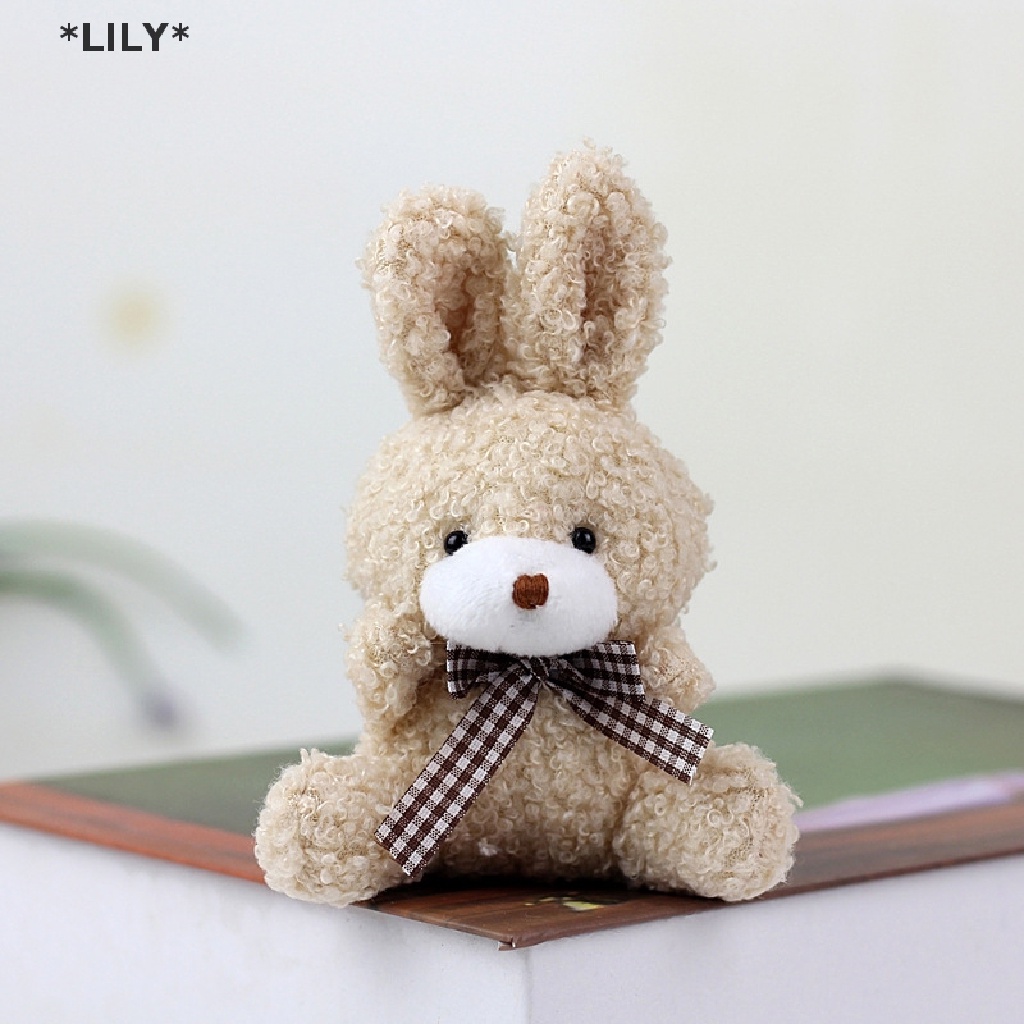 LILY 11Cm Dễ Thương Thỏ Bow Sang Trọng Nhồi Bông Búp Bê Tie Bunny Mềm Gối Đồ Chơi Sang Trọng Kid Món Quà uuu